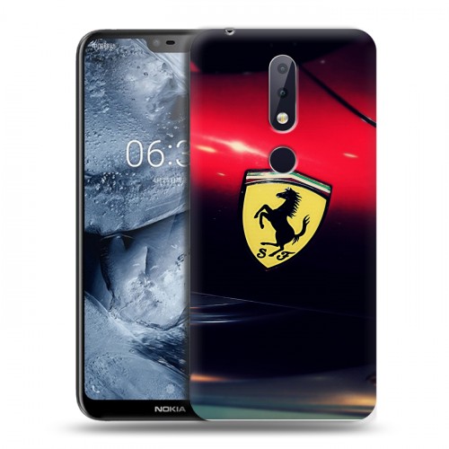 Дизайнерский силиконовый чехол для Nokia 6.1 Plus Ferrari