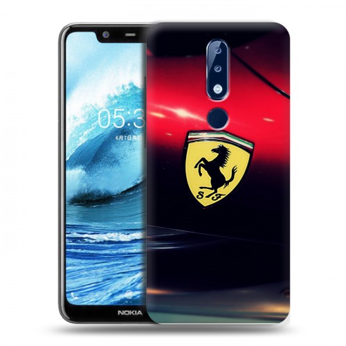 Дизайнерский силиконовый чехол для Nokia 5.1 Plus Ferrari