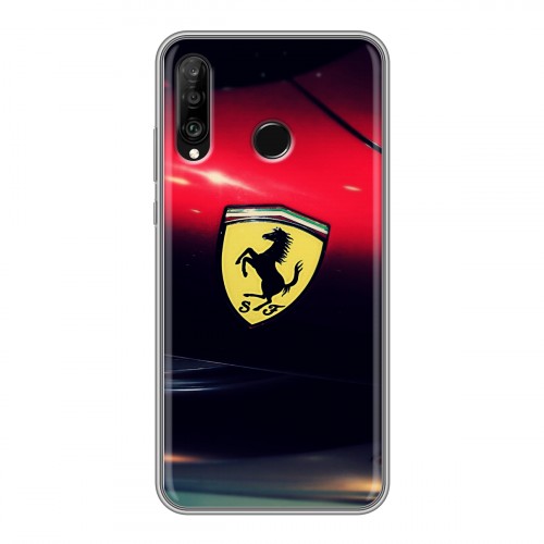 Дизайнерский силиконовый чехол для Huawei P30 Lite Ferrari