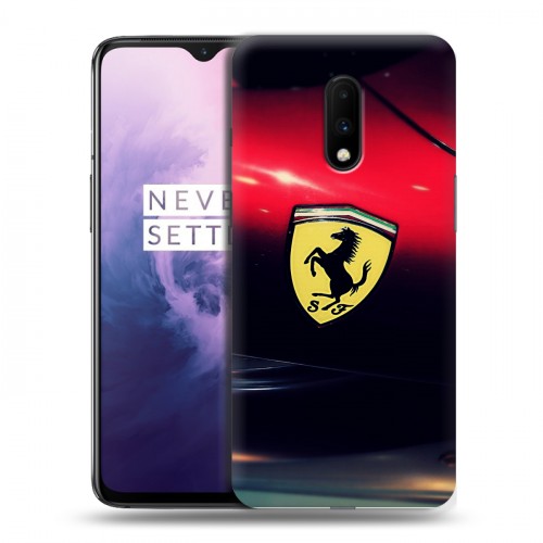 Дизайнерский пластиковый чехол для OnePlus 7 Ferrari