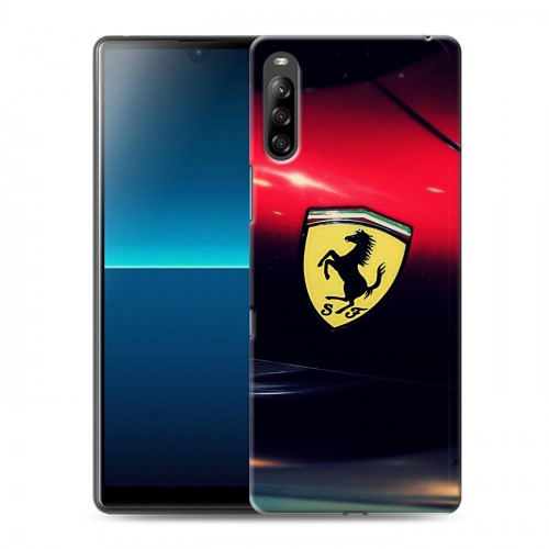 Дизайнерский силиконовый с усиленными углами чехол для Sony Xperia L4 Ferrari