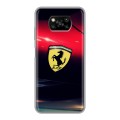 Дизайнерский силиконовый с усиленными углами чехол для Xiaomi Poco X3 Ferrari