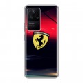 Дизайнерский силиконовый чехол для Xiaomi Poco F4 Ferrari