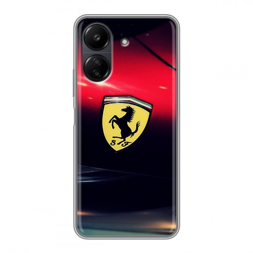 Дизайнерский силиконовый чехол для Xiaomi Poco C65 Ferrari