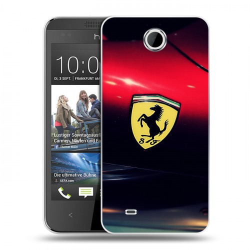 Дизайнерский пластиковый чехол для HTC Desire 300 Ferrari