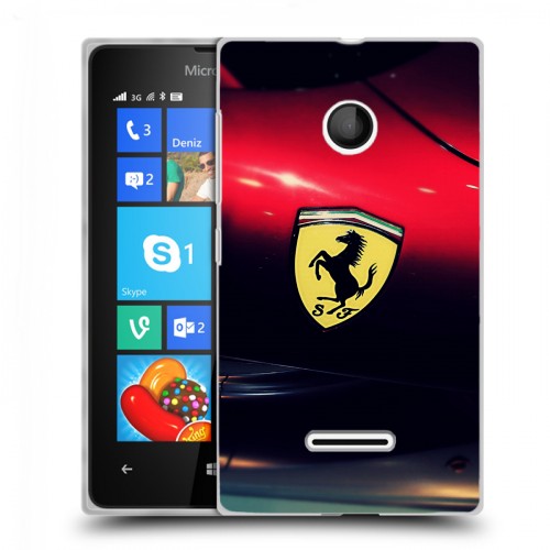 Дизайнерский пластиковый чехол для Microsoft Lumia 435 Ferrari