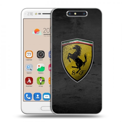 Дизайнерский пластиковый чехол для ZTE Blade V8 Ferrari