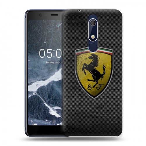 Дизайнерский пластиковый чехол для Nokia 5.1 Ferrari