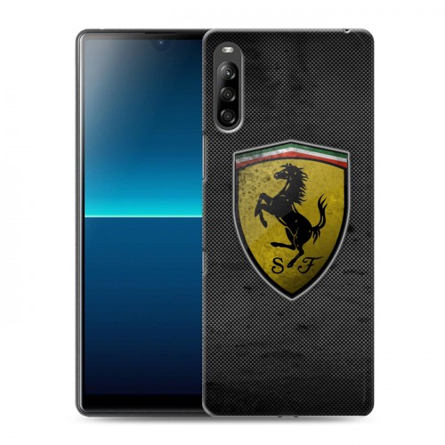 Дизайнерский силиконовый с усиленными углами чехол для Sony Xperia L4 Ferrari