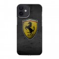 Дизайнерский силиконовый с усиленными углами чехол для Iphone 12 Mini Ferrari