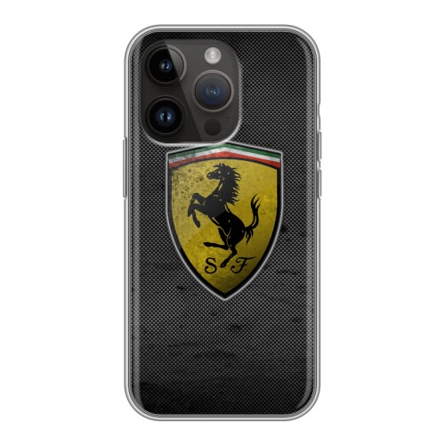 Дизайнерский силиконовый чехол для Iphone 14 Pro Ferrari