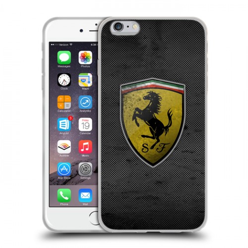 Дизайнерский силиконовый чехол для Iphone 6 Plus/6s Plus Ferrari