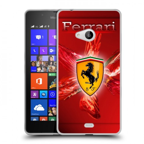 Дизайнерский пластиковый чехол для Microsoft Lumia 540 Ferrari