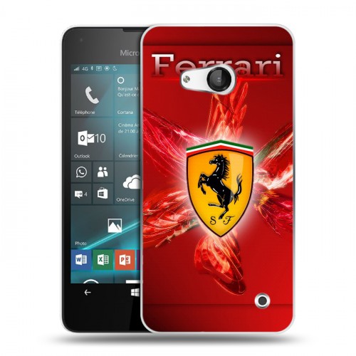 Дизайнерский пластиковый чехол для Microsoft Lumia 550 Ferrari