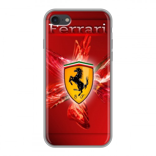 Дизайнерский силиконовый чехол для Iphone 7 Ferrari