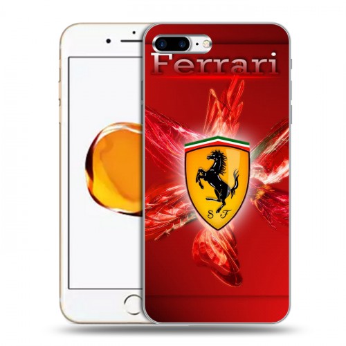 Дизайнерский пластиковый чехол для Iphone 7 Plus / 8 Plus Ferrari