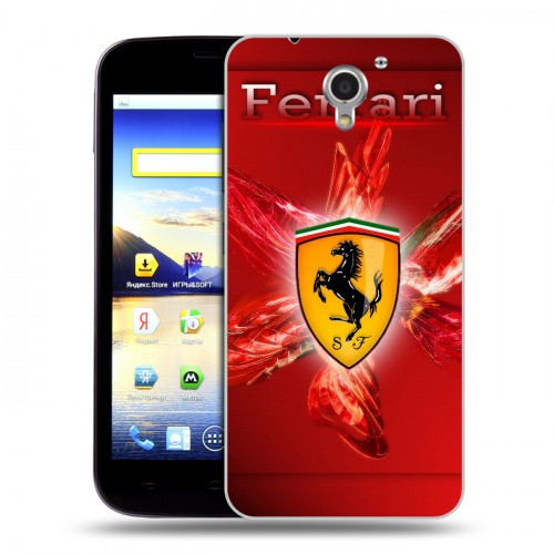 Дизайнерский пластиковый чехол для ZTE Blade A510 Ferrari