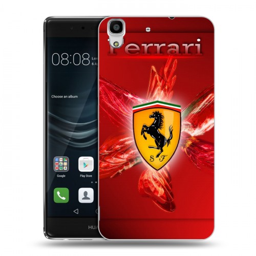 Дизайнерский пластиковый чехол для Huawei Y6II Ferrari