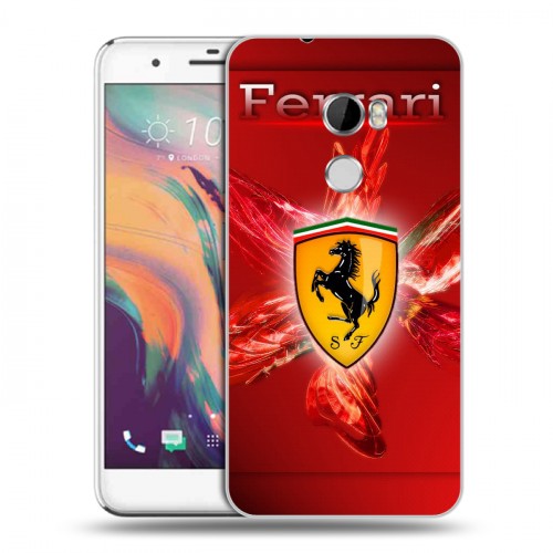 Дизайнерский пластиковый чехол для HTC One X10 Ferrari