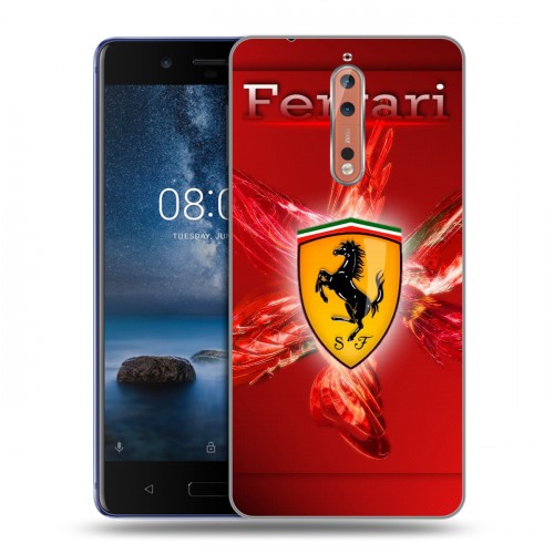 Дизайнерский пластиковый чехол для Nokia 8 Ferrari