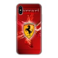 Дизайнерский силиконовый чехол для Iphone x10 Ferrari