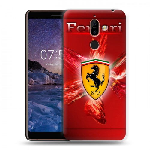 Дизайнерский пластиковый чехол для Nokia 7 Plus Ferrari