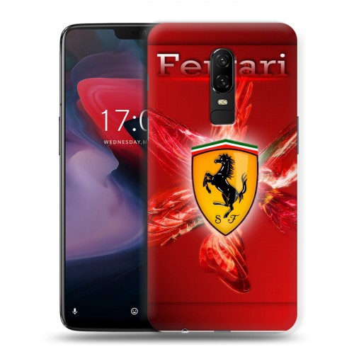 Дизайнерский пластиковый чехол для OnePlus 6 Ferrari