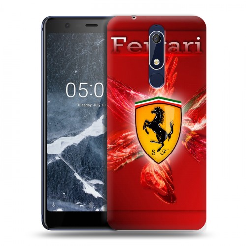 Дизайнерский пластиковый чехол для Nokia 5.1 Ferrari