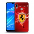 Дизайнерский пластиковый чехол для Huawei Y6 (2019) Ferrari