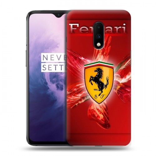 Дизайнерский пластиковый чехол для OnePlus 7 Ferrari