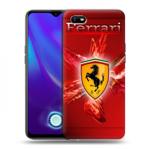 Дизайнерский силиконовый с усиленными углами чехол для OPPO A1k Ferrari