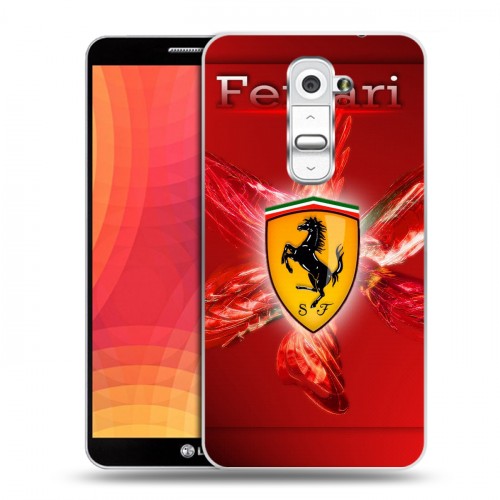 Дизайнерский пластиковый чехол для LG Optimus G2 Ferrari