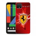 Дизайнерский пластиковый чехол для Google Pixel 4 Ferrari