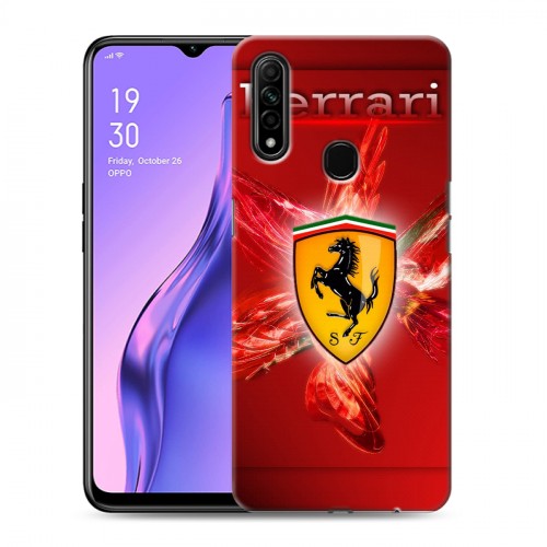 Дизайнерский силиконовый с усиленными углами чехол для OPPO A31 Ferrari