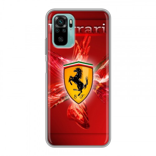 Дизайнерский силиконовый чехол для Xiaomi RedMi Note 10 Ferrari