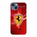 Дизайнерский силиконовый чехол для Iphone 13 Ferrari