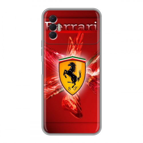 Дизайнерский силиконовый чехол для Tecno Spark 8P Ferrari