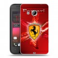 Дизайнерский пластиковый чехол для HTC Desire 200 Ferrari