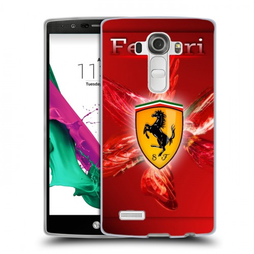 Дизайнерский пластиковый чехол для LG G4 Ferrari