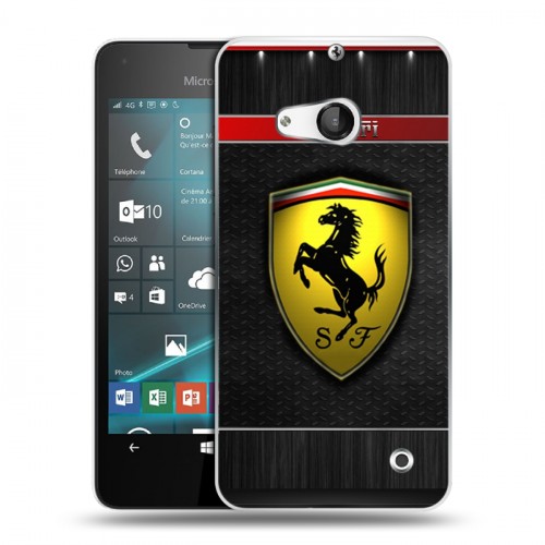 Дизайнерский пластиковый чехол для Microsoft Lumia 550 Ferrari