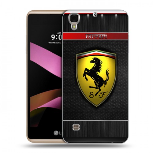 Дизайнерский пластиковый чехол для LG X Style Ferrari