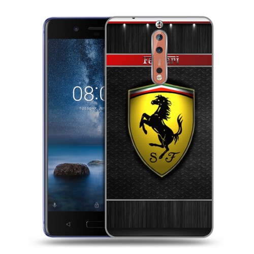 Дизайнерский пластиковый чехол для Nokia 8 Ferrari