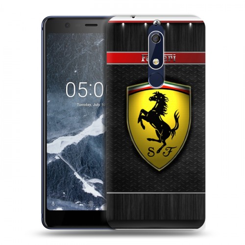 Дизайнерский пластиковый чехол для Nokia 5.1 Ferrari