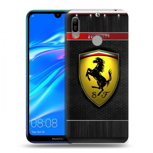 Дизайнерский пластиковый чехол для Huawei Y6 (2019) Ferrari