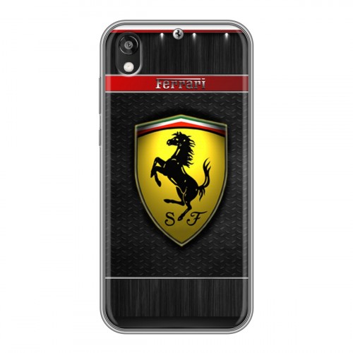 Дизайнерский силиконовый с усиленными углами чехол для Huawei Honor 8s Ferrari