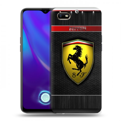 Дизайнерский силиконовый с усиленными углами чехол для OPPO A1k Ferrari