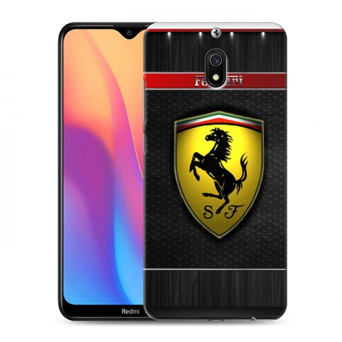 Дизайнерский силиконовый с усиленными углами чехол для Xiaomi RedMi 8A Ferrari