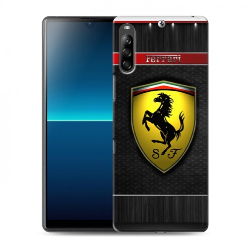 Дизайнерский силиконовый с усиленными углами чехол для Sony Xperia L4 Ferrari