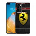 Дизайнерский силиконовый с усиленными углами чехол для Huawei P40 Ferrari