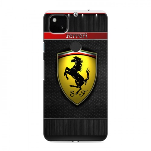 Дизайнерский пластиковый чехол для Google Pixel 4a Ferrari